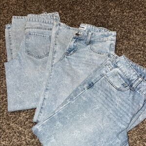 LOT OF THREE (3) TILLYS RSQ GIRLS SIZE 12 WIDE LEG JEANS